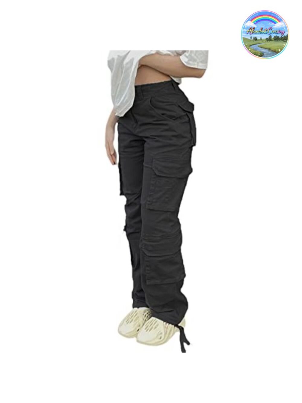 High Waisted Baggy Cargo Pants Women Y2K Straight Leg